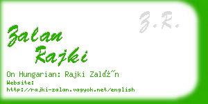 zalan rajki business card